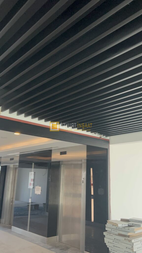 ankara anahtar teslim ofis tadilati dekorasyonu baffle tavan