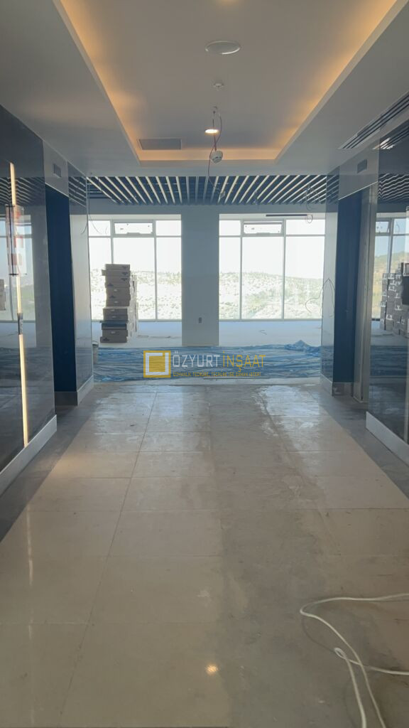 ankara anahtar teslim ofis tadilati dekorasyonu baffle tavan