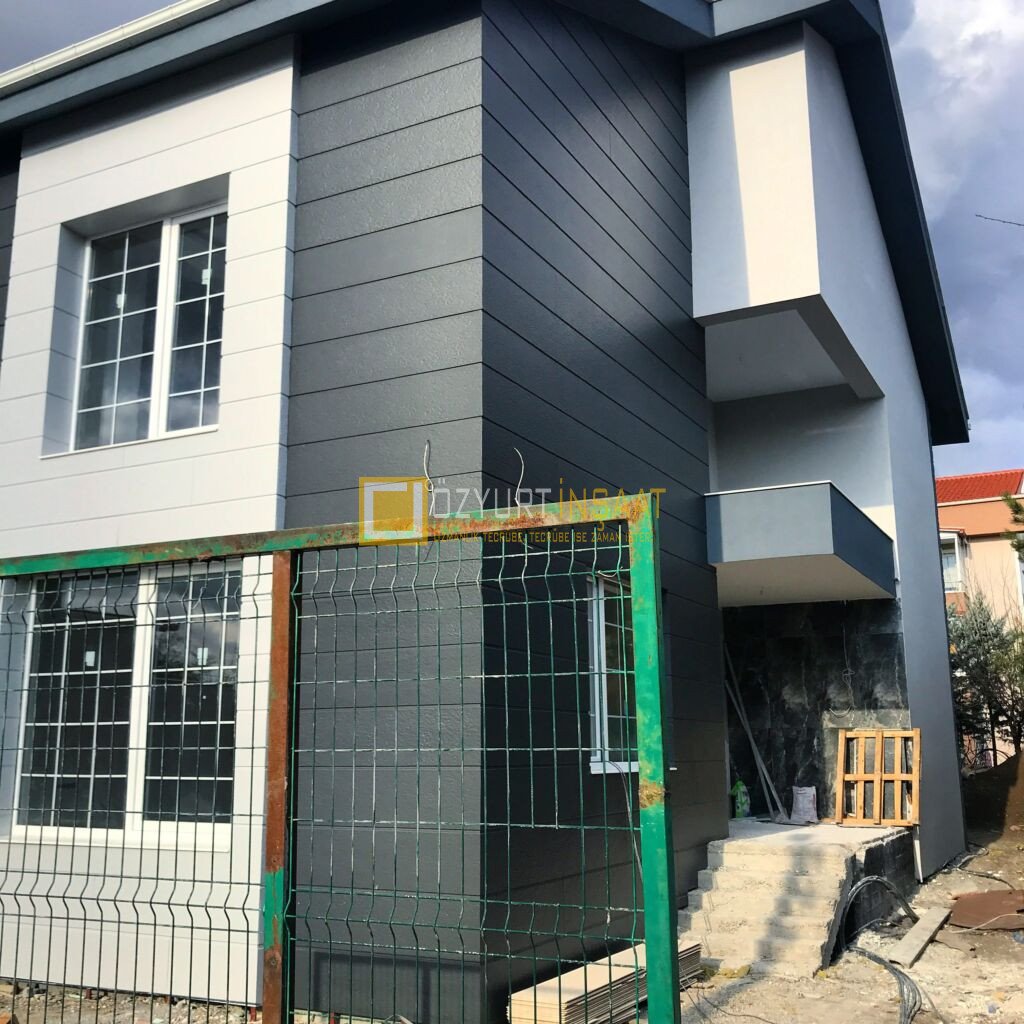 İncek Ali bey Villa Dış Cephe Fibercement Kaplama ve Tasarım